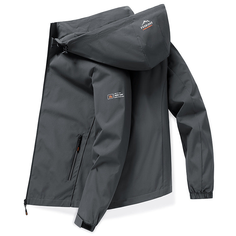 Men's Windproof Transition Jacket with Adjustable Hood Mune Fashion