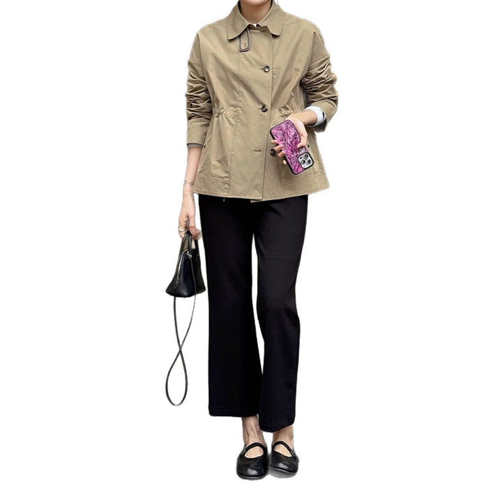 Women Fashionable Short Jacket with High Collar Mune Fashion