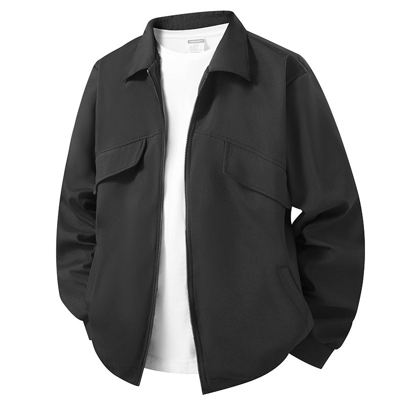 Men's Minimalistic Utility Shirt Jacket with Hidden Zipper and Rounded Hem Mune Fashion