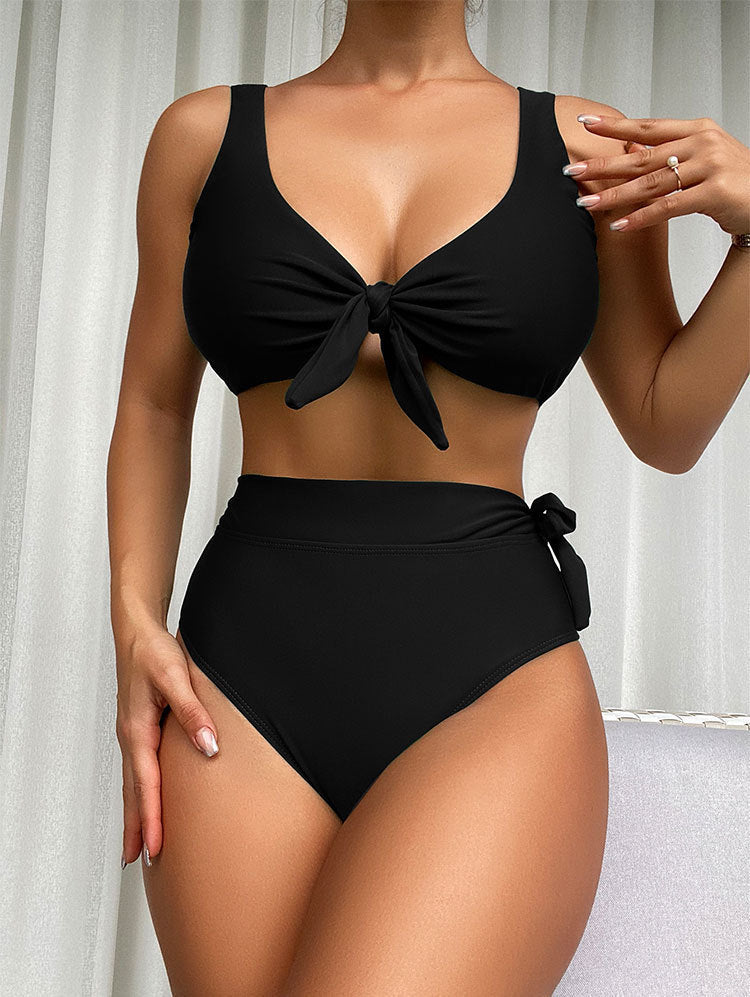 Women's High-Waisted Bikini Set with Ties Mune Fashion