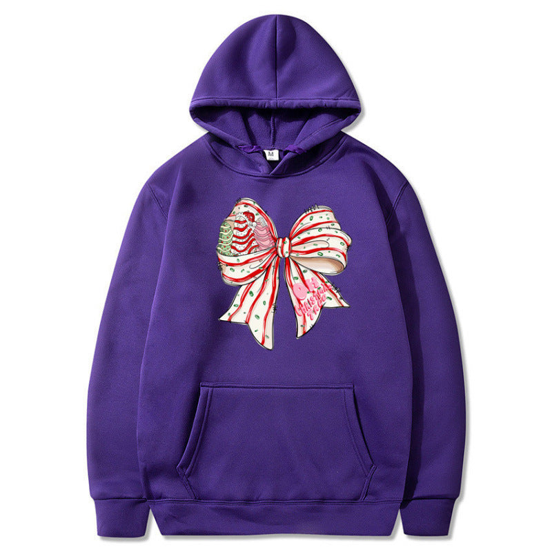Women’s Hoodie with Festive Bow Design Mune Fashion