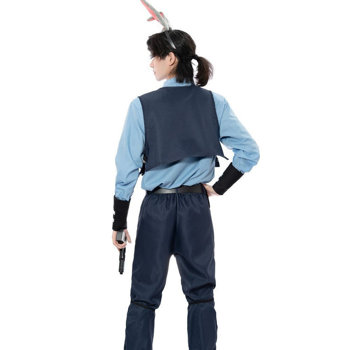 Girl Police Officer Costume with Frill Skirt and Accessories Mune Fashion