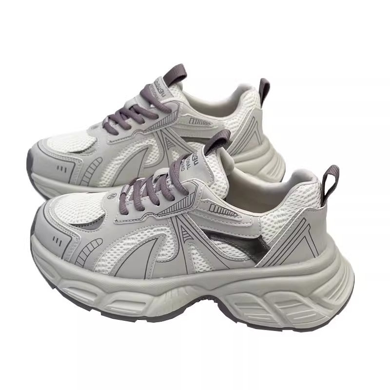 Women's Sports Sneakers with Breathable Mesh Upper and Cushioned Sole Mune Fashion