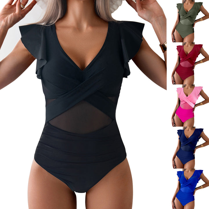 Ladies Elegant Cut Jumpsuit with Ruffle Details Mune Fashion