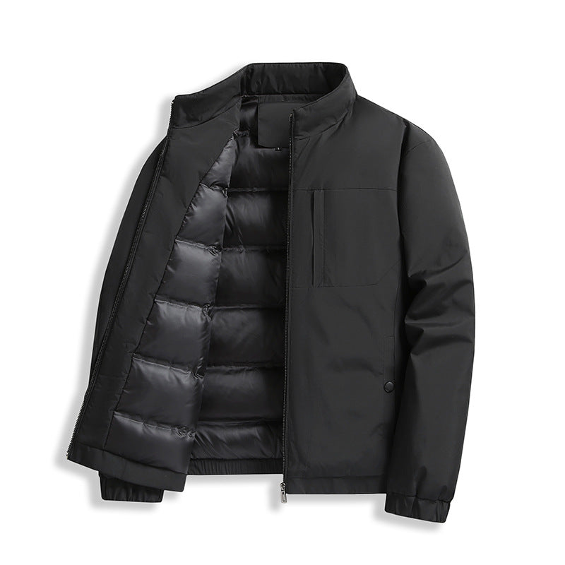 Men's nano thermal padded jacket with stand-up collar and windproof outer material Mune Fashion