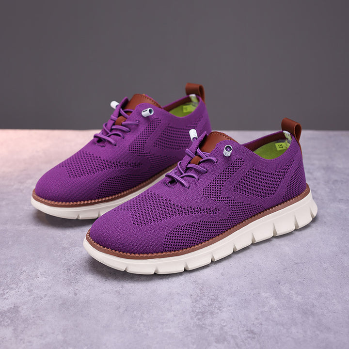 Women's knitted derby sneaker with flexible ribbed outsole and padded comfort insole Mune Fashion