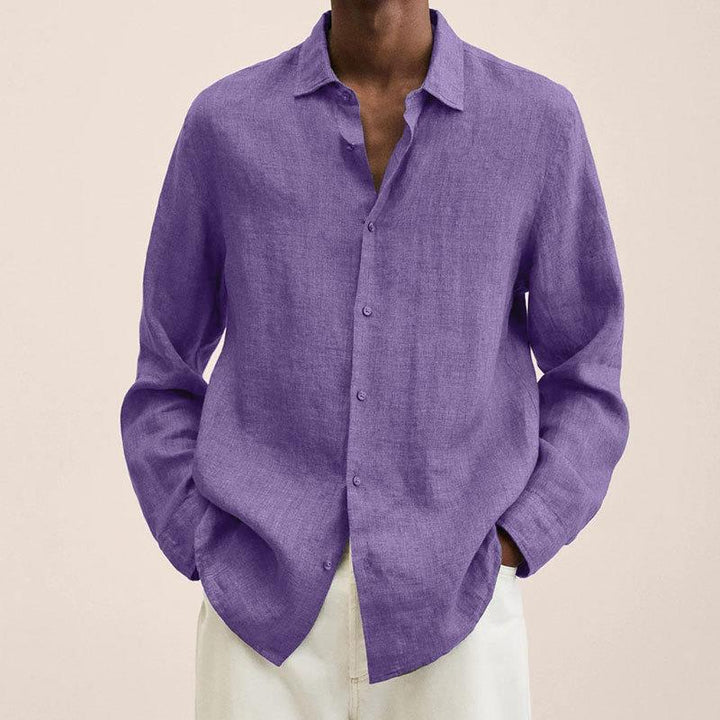 Men's light linen shirt with classic collar and casual relaxed fit Mune Fashion