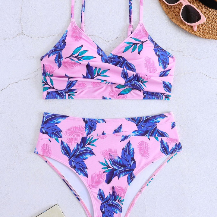 Women's High-Waisted Bikini Set with Wrap Design Mune Fashion
