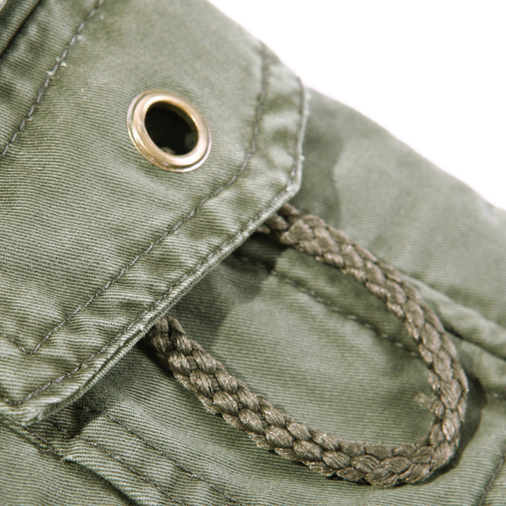 Men's Robust Cargo Work Pants with Multiple Pockets, Knee Pleats and Relaxed Fit Mune Fashion