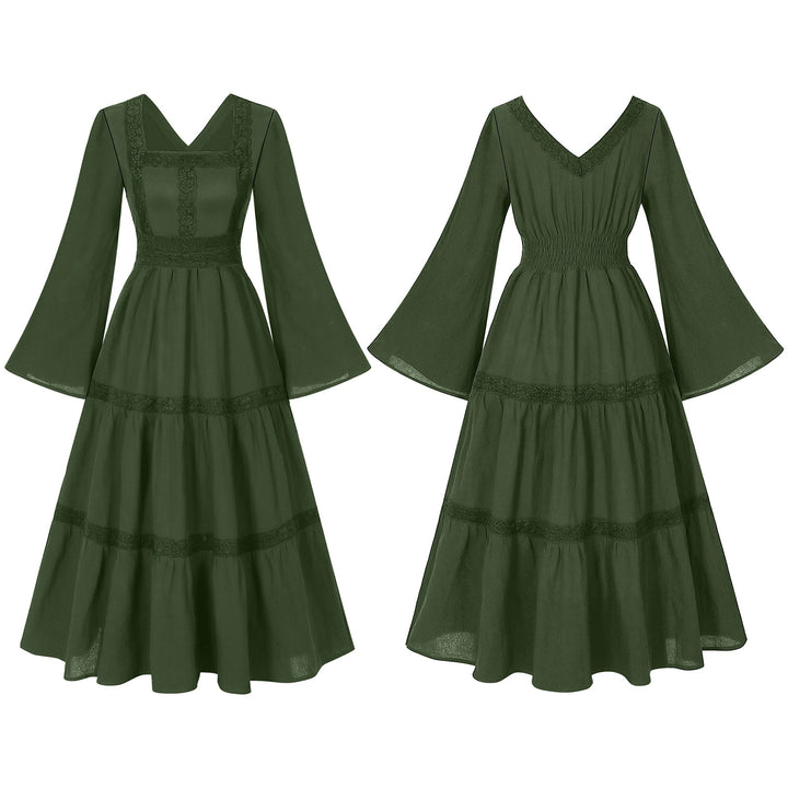 Women's romantic maxi dress with off-the-shoulder neckline, puff sleeves, fitted bodice, and side ruching Mune Fashion