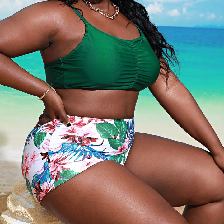 Women's bikini set with floral design and adjustable straps Mune Fashion