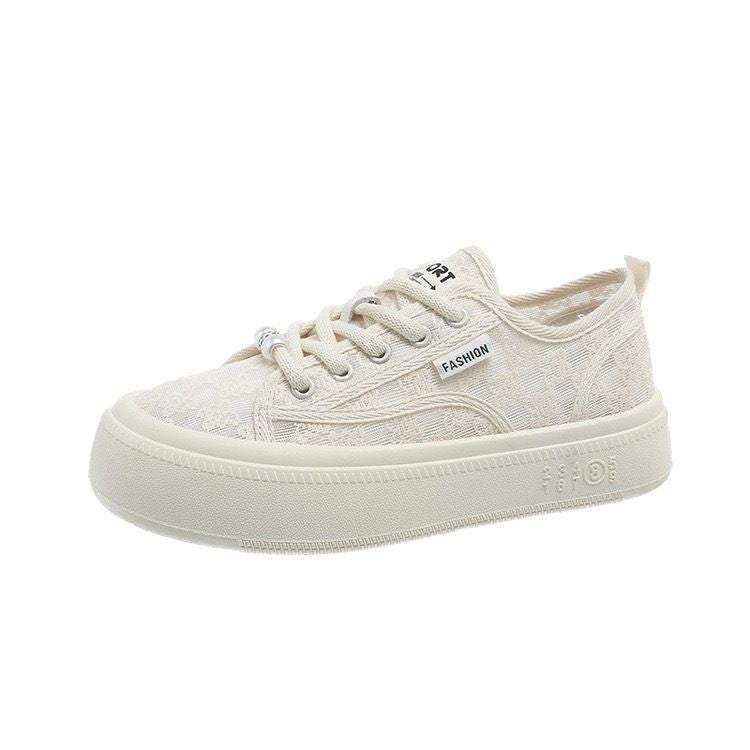 Women's fashionable sneakers with trendy pearl lacing and durable rubber sole Mune Fashion
