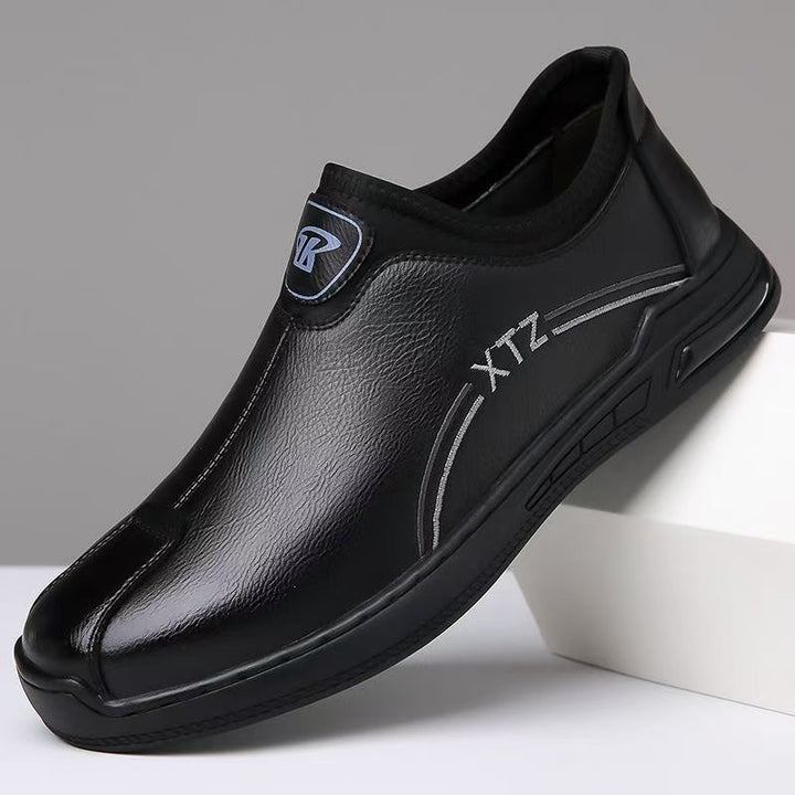 Men's Comfortable Slip-On Leather Sneaker Mune Fashion