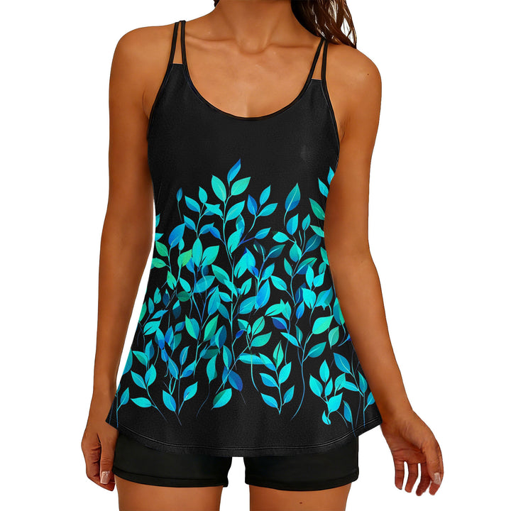 Damen Sportliches Tankini-Oberteil mit elegantem Floral-Design Echo Archiv