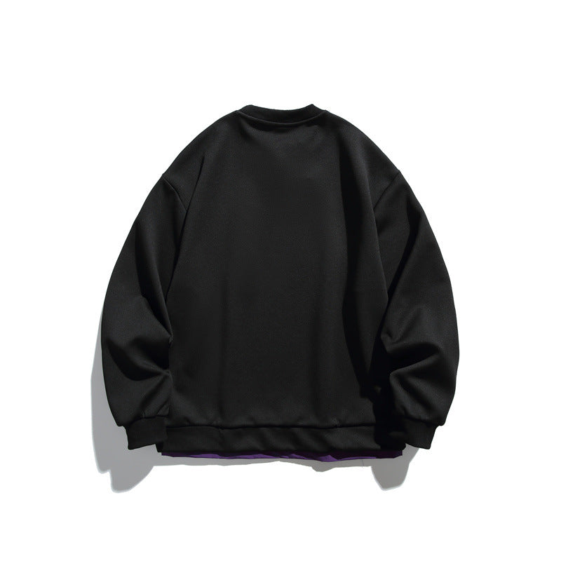 Unisex Oversize sweatshirt with contrasting zip chest pocket and double-layered hem Mune Fashion