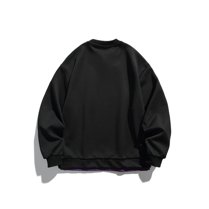 Unisex Oversize sweatshirt with contrasting zip chest pocket and double-layered hem Mune Fashion