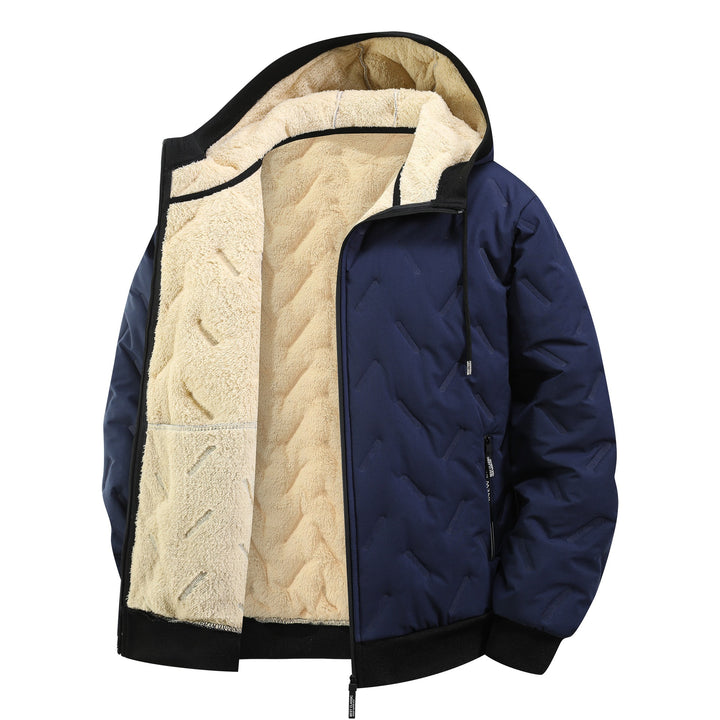 Men's quilted jacket with hood and extra soft teddy lining Mune Fashion