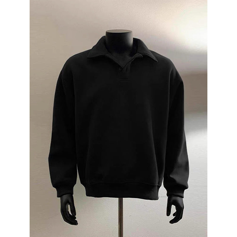 Men's polo shirt sweatshirt with shirt collar and oversized cut Mune Fashion