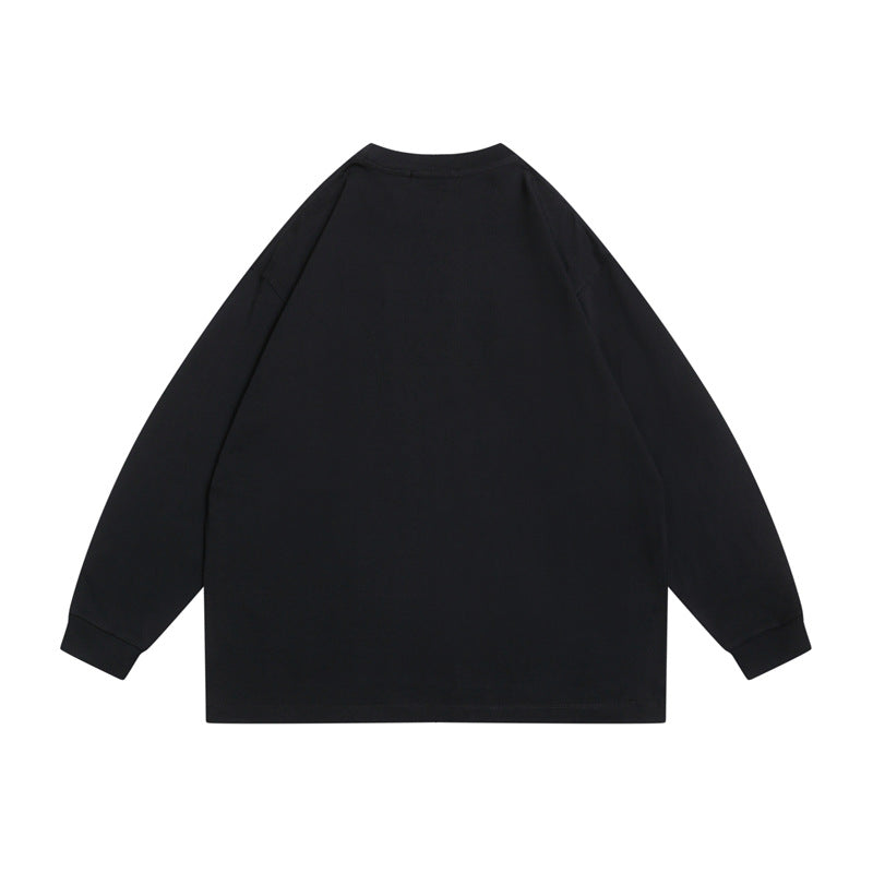 Unisex Oversize-Long Sleeve Shirt made of heavy cotton blend with round neck and ribbed cuffs Mune Fashion