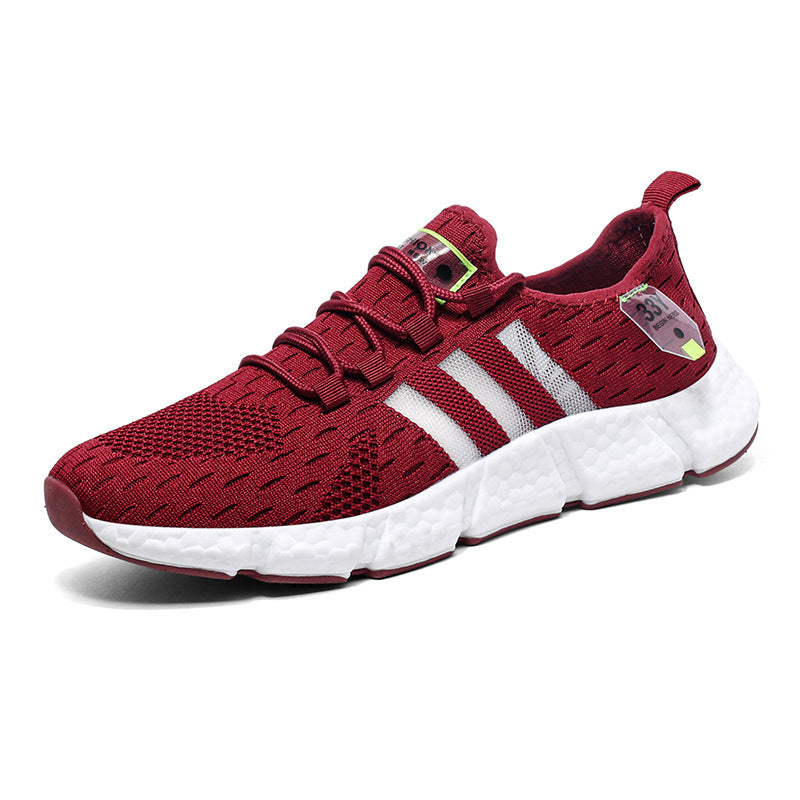 Men's Breathable Knit Sneakers with Cushioned Foam Sole and Stretch Heel Tab Mune Fashion