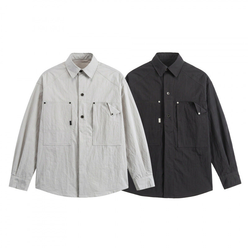 Unisex Boxy Overshirt with large patch pockets and shirt collar Mune Fashion