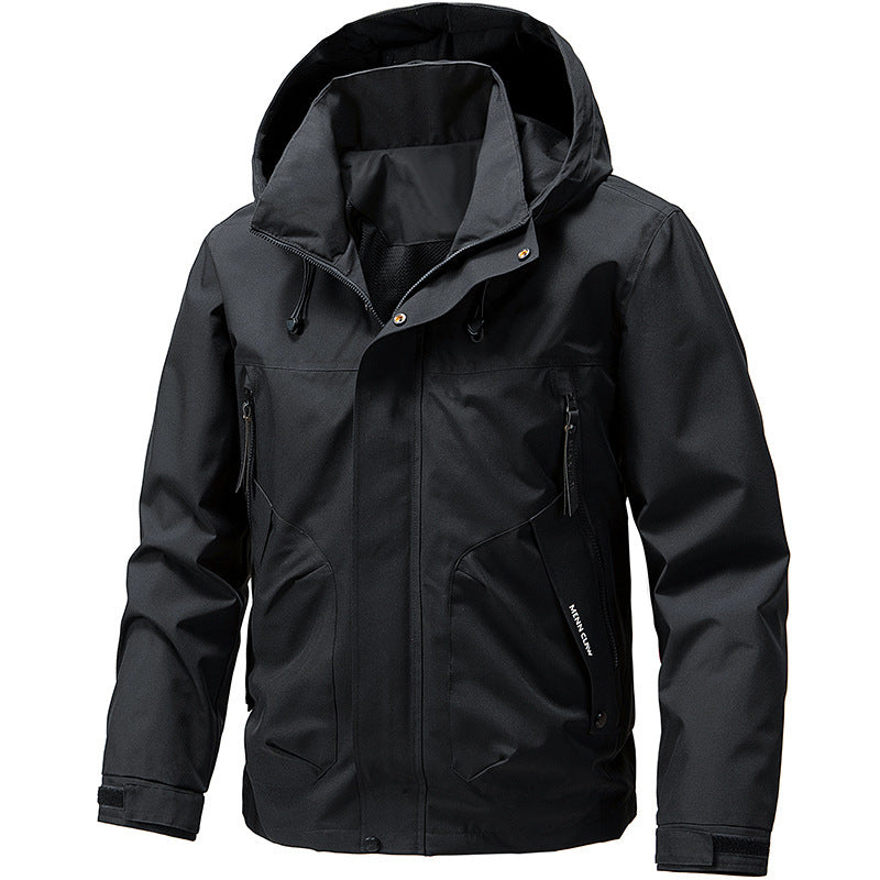 Men's technical hooded softshell jacket with adjustable hood and utility pockets Mune Fashion
