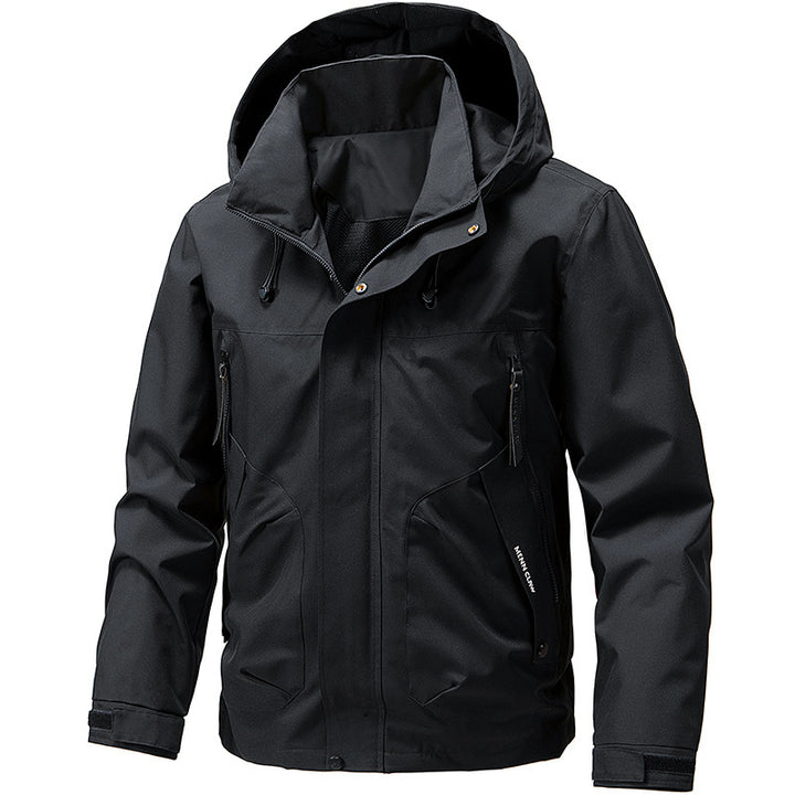 Men's technical hooded softshell jacket with adjustable hood and utility pockets Mune Fashion
