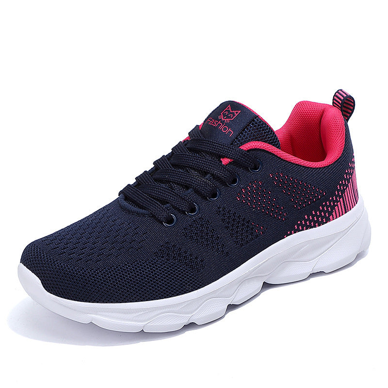 Women's nan comfort knit trainers with shock-absorbing wave outsole and padded heel collar Mune Fashion