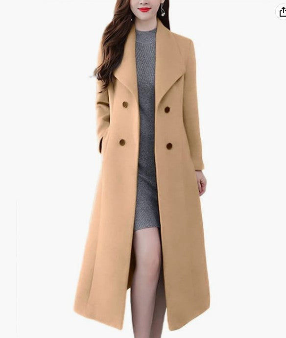 Ladies Long Wool Coat Mune