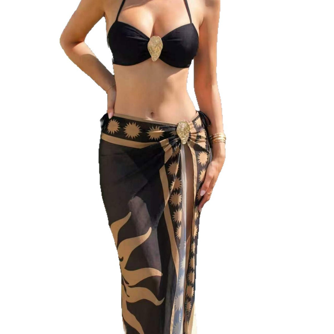 Ladies Bikini Set with decorative wrap skirt Mune Fashion