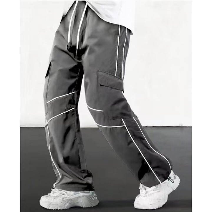Men's Multifunctional Cargo Pants with Horizontal Contrast Seams Mune Fashion
