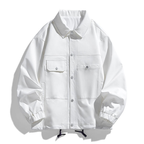 Men's faux velvet bomber jacket in oversized boxy cut with two-way zipper & elastic hem Mune Fashion