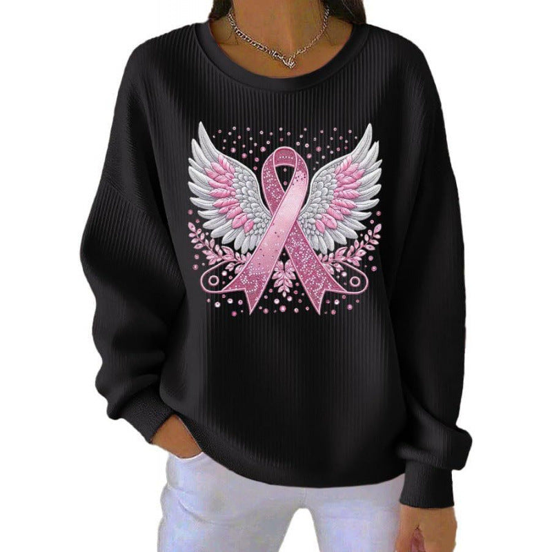 Women's Comfortable Sweatshirt with Distinctive Print Mune Fashion