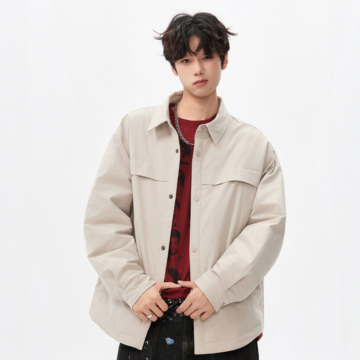 Men's Waterproof Quilted Overshirt Jacket with Thermal Lining Drune