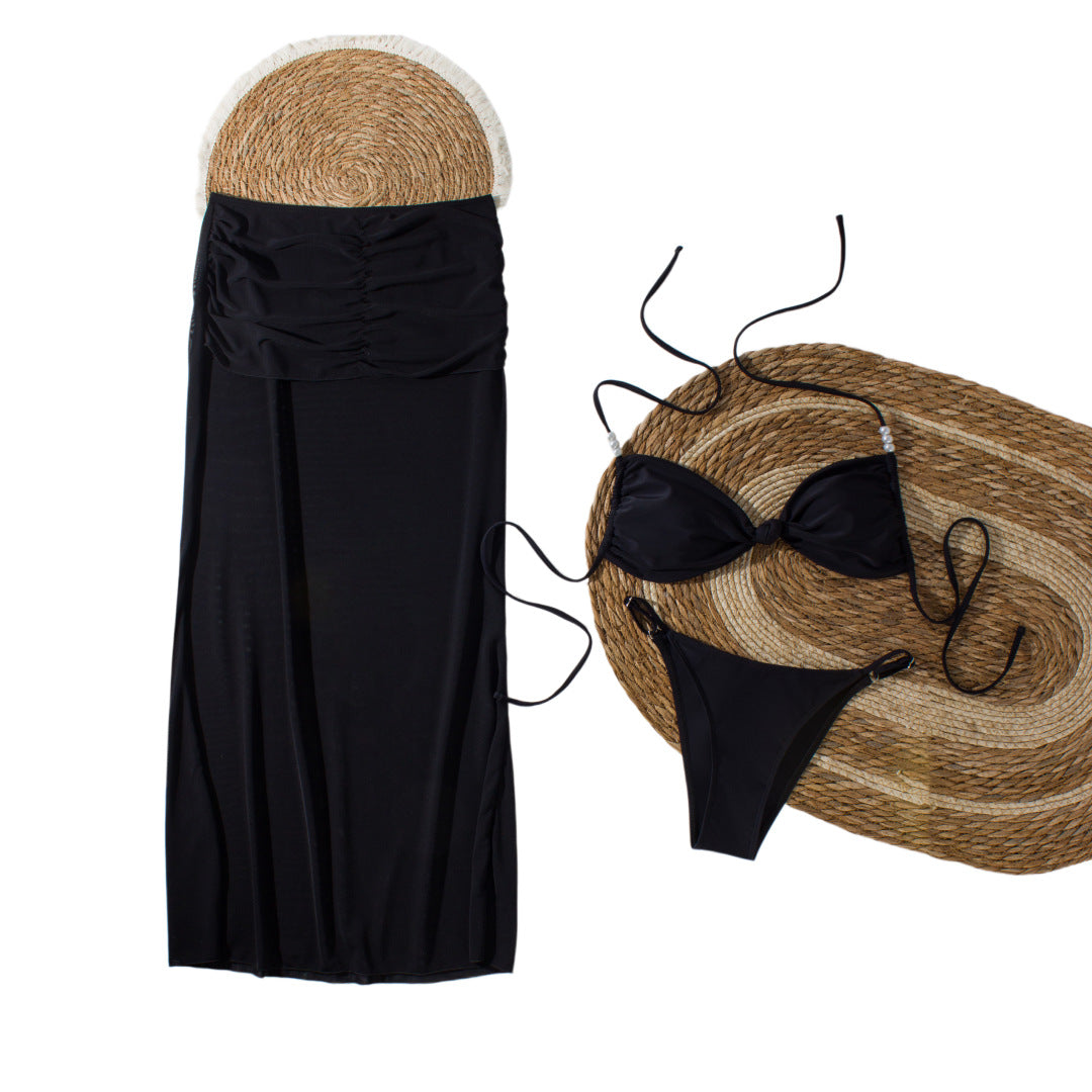 Ladies bikini set with elegant wrap skirt Mune Fashion