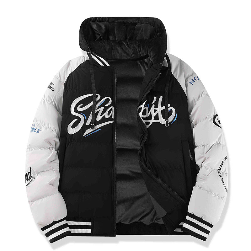Men's sporty quilted jacket with high collar and reflective details Mune Fashion