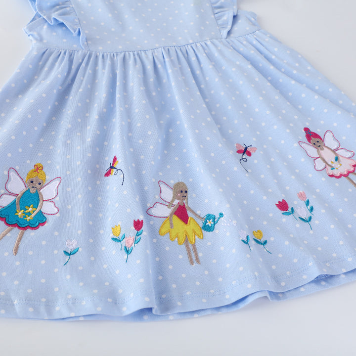 Girl's dress with cute fairy appliqués Mune Fashion