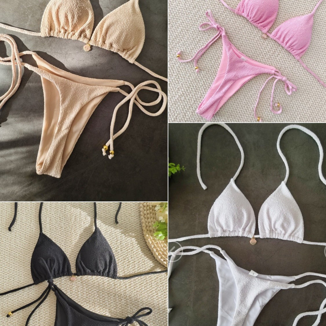 Women's triangle bikini with refined lacing details Mune Fashion