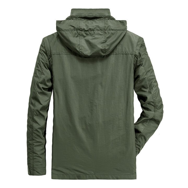 Men's field parka with detachable hood, breathable mesh lining, and versatile front pockets Mune Fashion