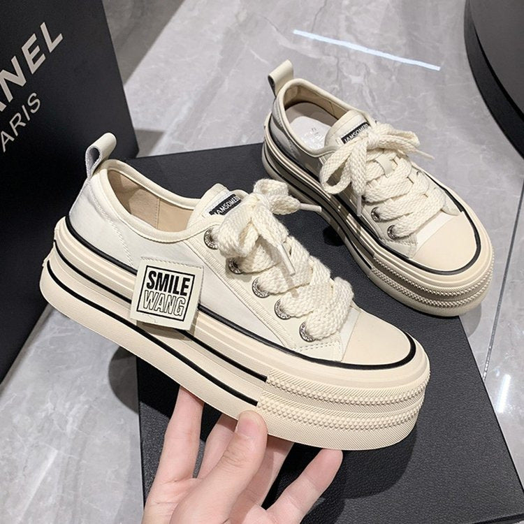 Women's Platform Sneakers with Double Sole and Trendy Design Mune Fashion