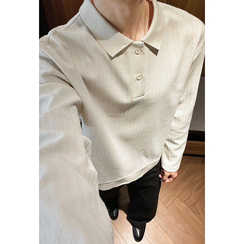 Men's Stylish Long Sleeve Sweater with Textured Design Mune Fashion