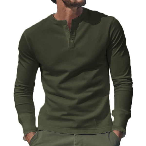 Men's long-sleeve shirt with button placket and slim fit Mune Fashion