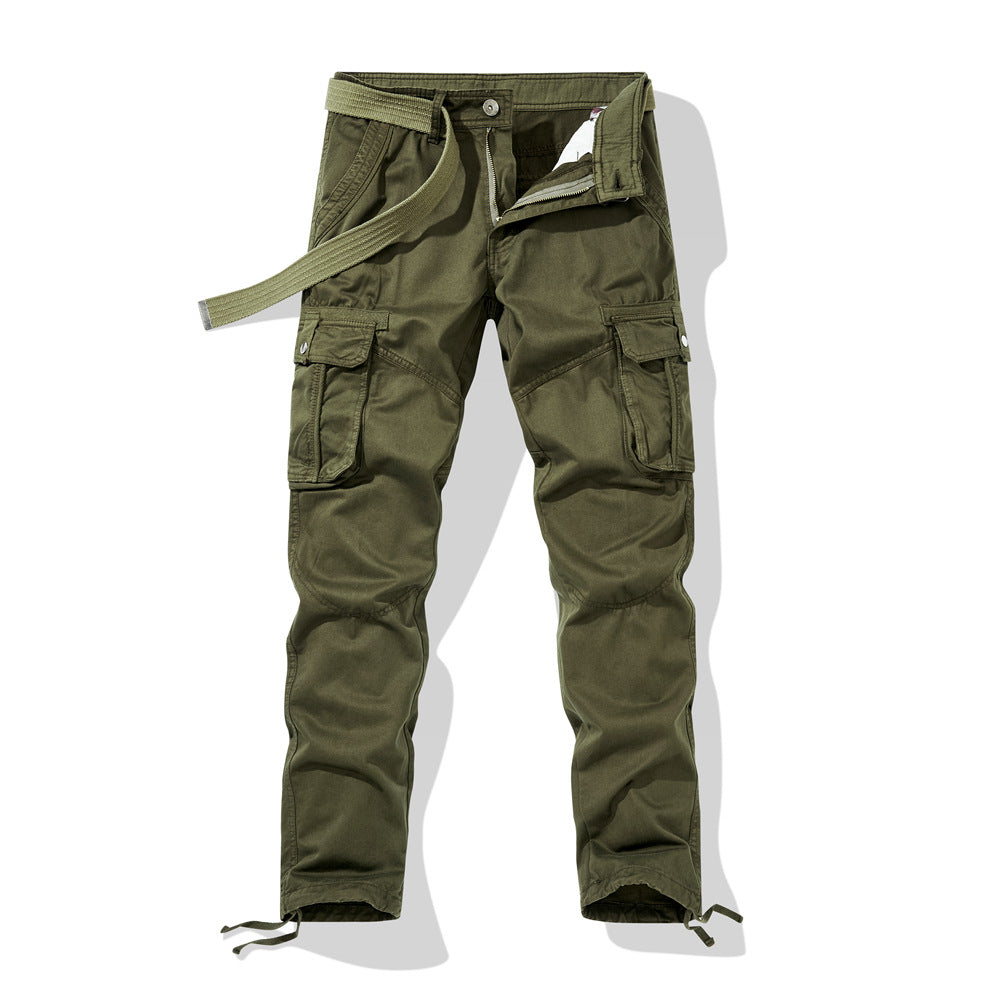 Men's cargo work pants with reinforced knees, multi-pockets and drawstring waistband Mune Fashion