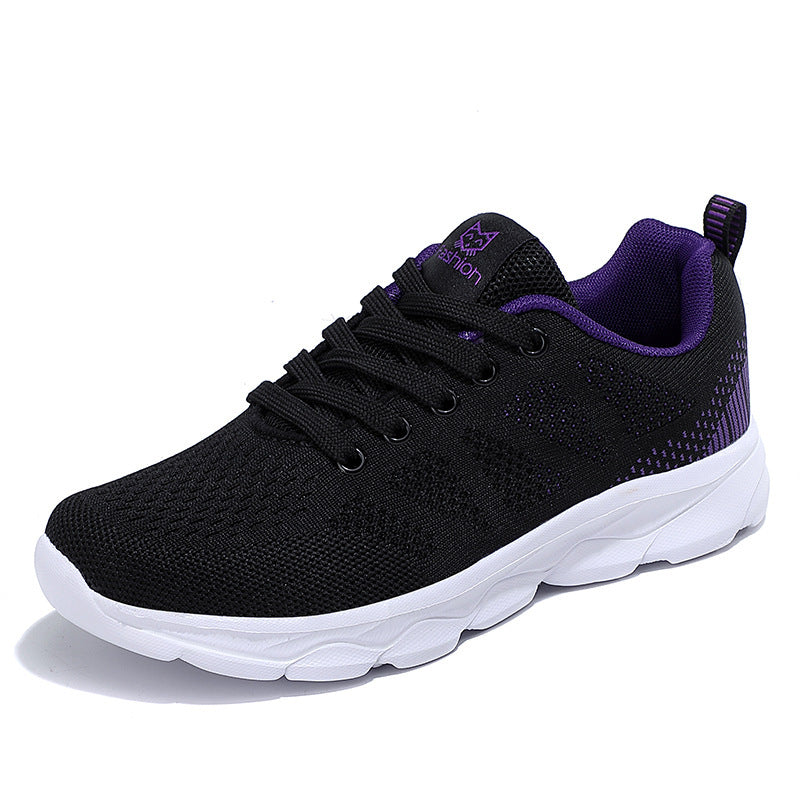 Women's nan comfort knit trainers with shock-absorbing wave outsole and padded heel collar Mune Fashion