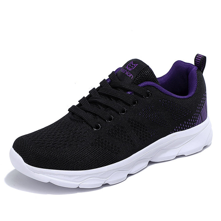 Women's nan comfort knit trainers with shock-absorbing wave outsole and padded heel collar Mune Fashion