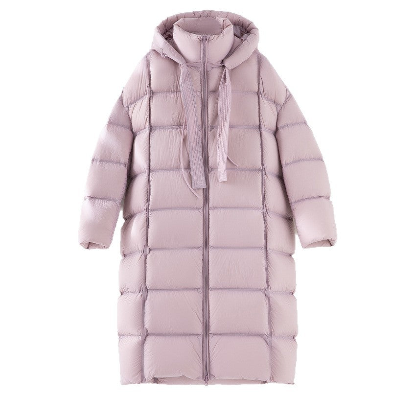 Women's Oversized Padded Down Coat with Hood and Extended Silhouette Mune Fashion
