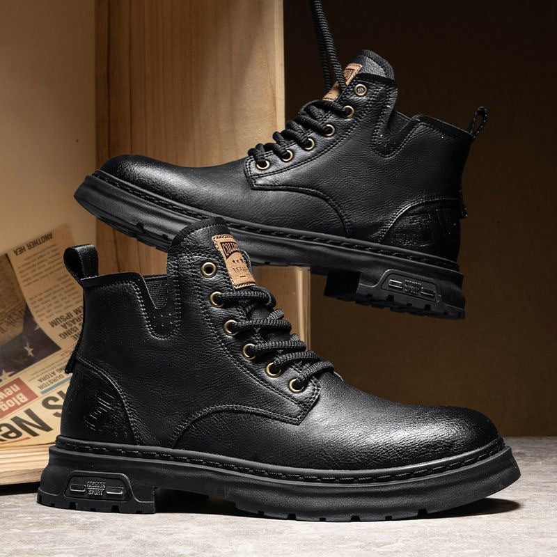 Men's Robust Leather Boots Mune Fashion