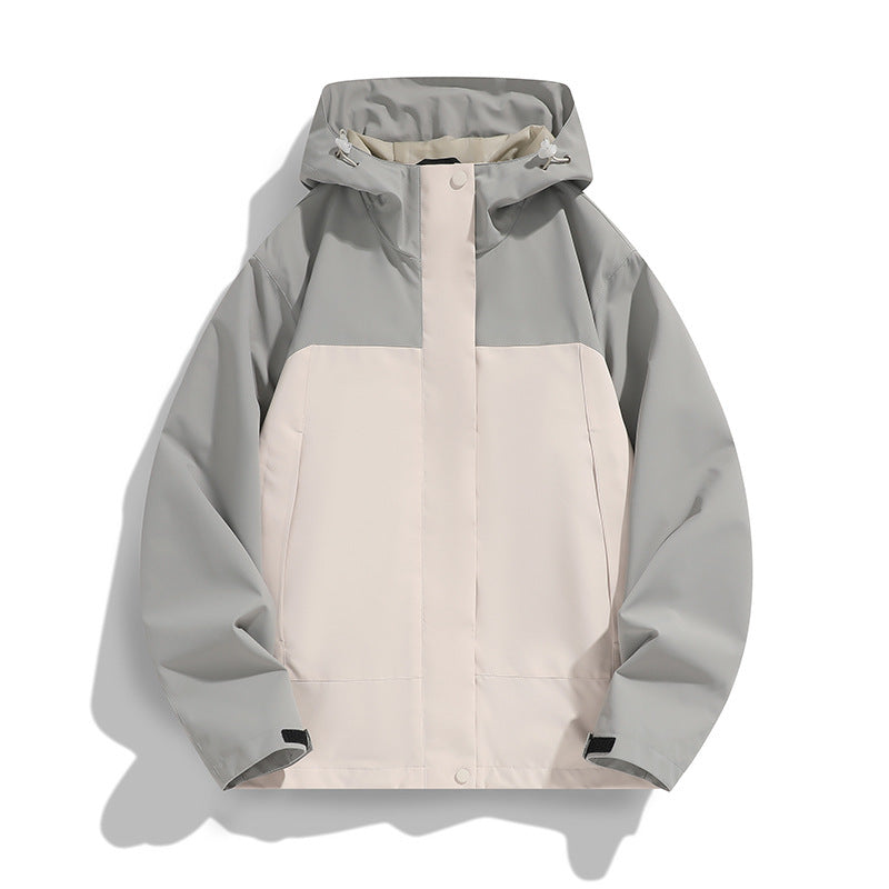 Men's Two-Tone Softshell Field Jacket with Hood, Windproof Outer Material and Minimalist Side Pockets Mune Fashion