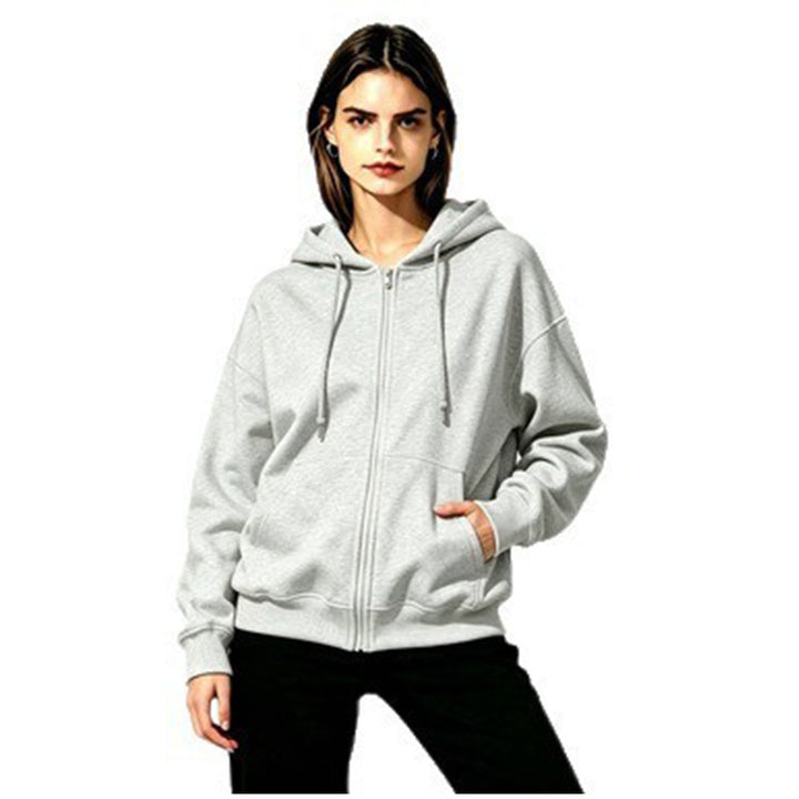 Ladies Soft Hooded Sweatshirt with Full Zip Mune Fashion