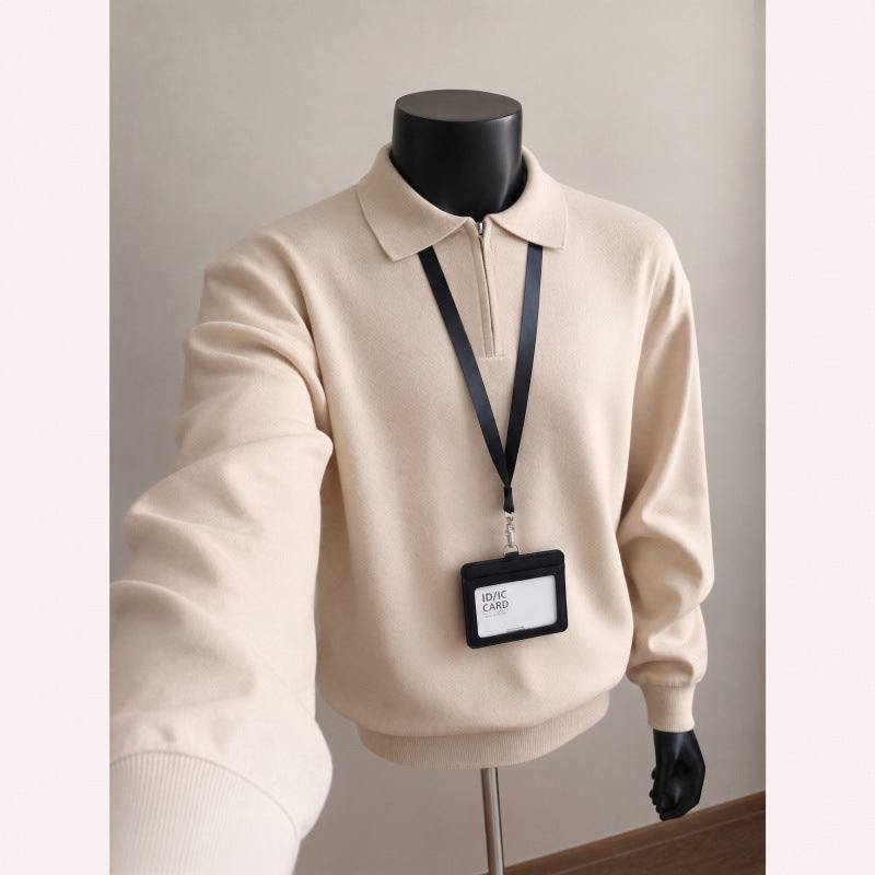 Men's Fashionable Sweater with Stand-up Collar Mune Fashion